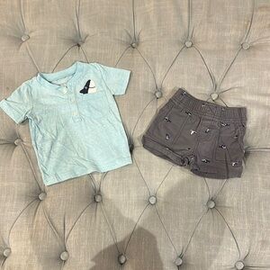Carter's Light Blue Whale Shirt